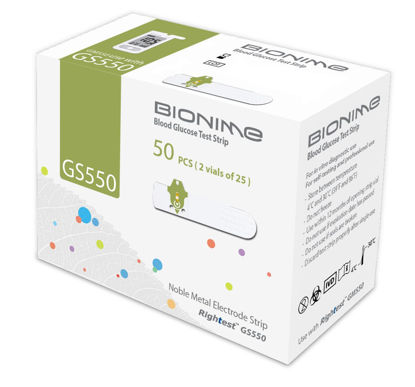 Picture of Bionime Blood Glucose Test Strips GS550 - 50's