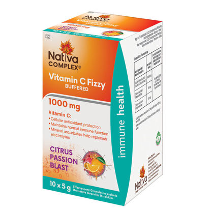 Picture of Nativa Vitamin C 1000mg Fizzy Passion Blast  Sachets 10's