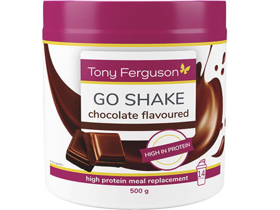 Picture of Tony Ferguson Go Shake Tub Chocolate 500g