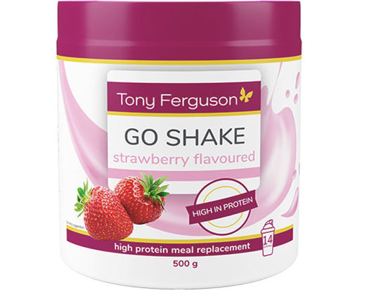 Picture of Tony Ferguson Go Shake Tub Strawberry 500g