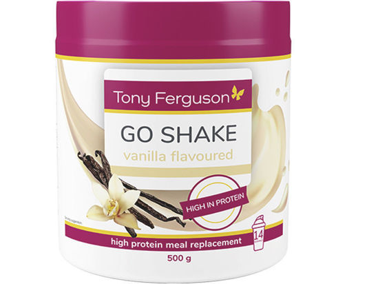 Picture of Tony Ferguson Go Shake Tub Vanilla 500g