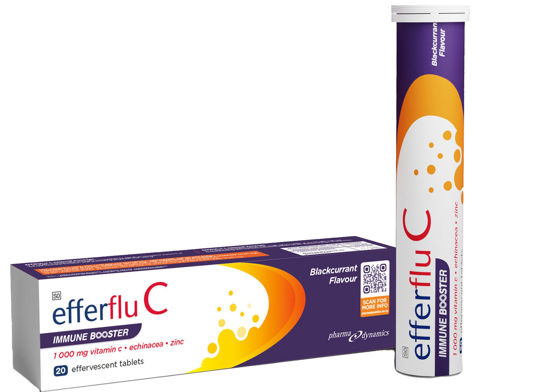 Picture of Efferflu C Immune Booster Blackcurrant Effervescent Tablets 20's