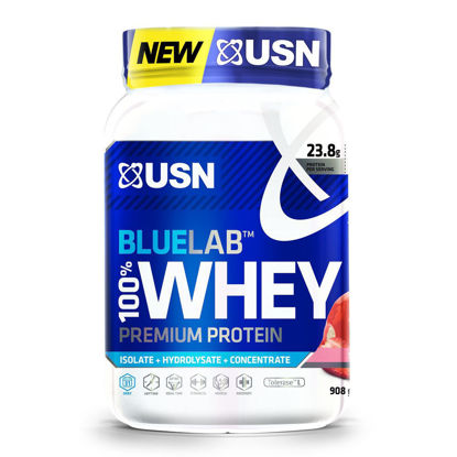Picture of USN BlueLab 100% Premium Whey Strawberry 908g