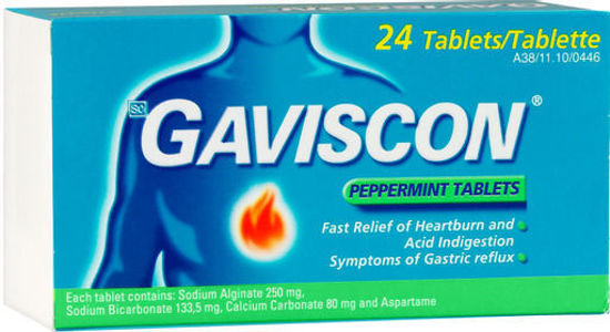 Picture of Gaviscon Peppermint Tablets 24's