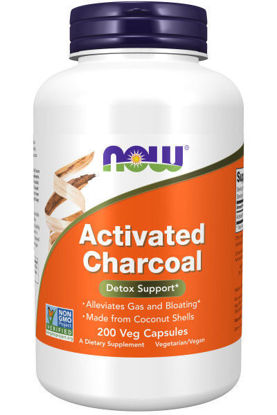 Picture of Now Foods Activated Charcoal Veg Caps 200's