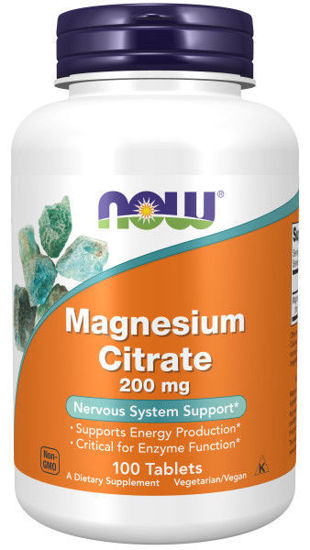 Picture of Now Foods Magnesium Citrate 200mg Tabs 100's