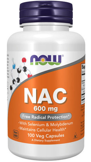 Picture of Now Foods NAC Acetyl Cysteine 600g Veg Caps 100's