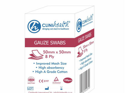 Picture of Clinihealth Gauze Swabs 50mm x 50mm 8 Ply 100's