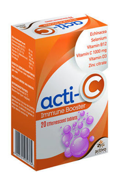 Picture of Acti-C Immune Booster Strawberry Effervescent Tablets 20's