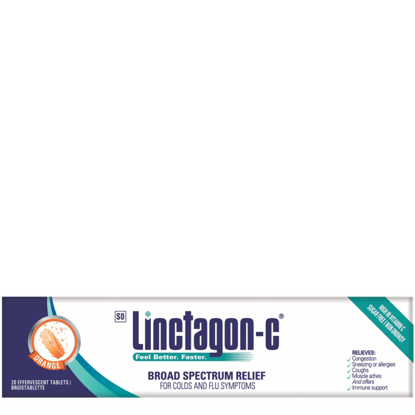 Picture of Linctagon C Effervescent Orange Tablets 20's